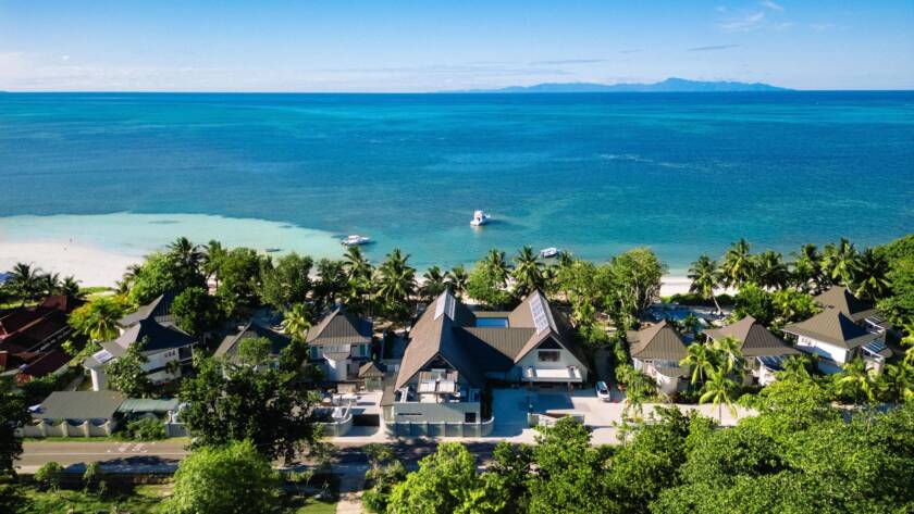 Aerial view of Indian Ocean Lodge, Praslin | Just Seychelles