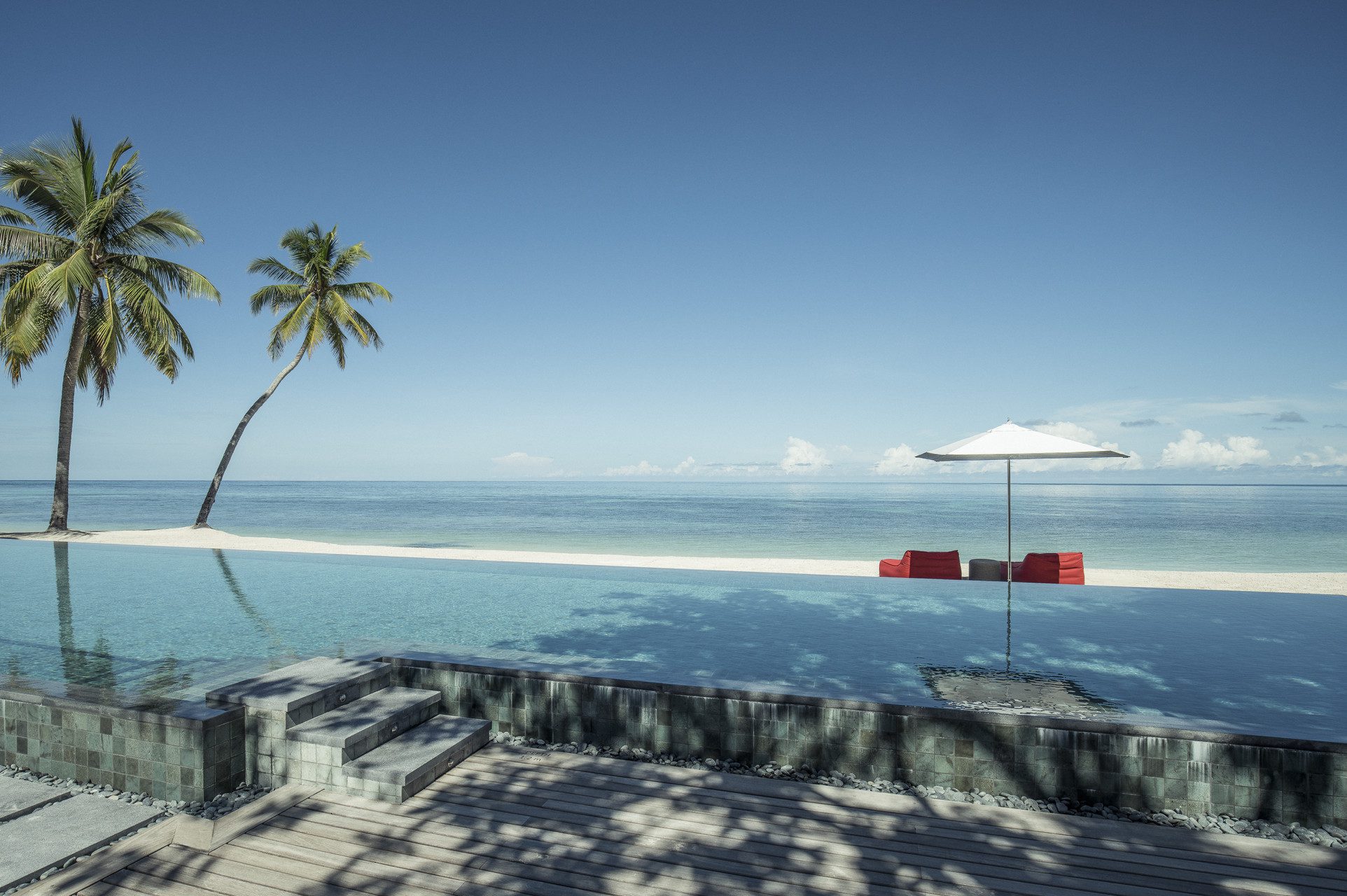 Beach pool at Four Seasons Resort, Desroches Island | Just Seychelles