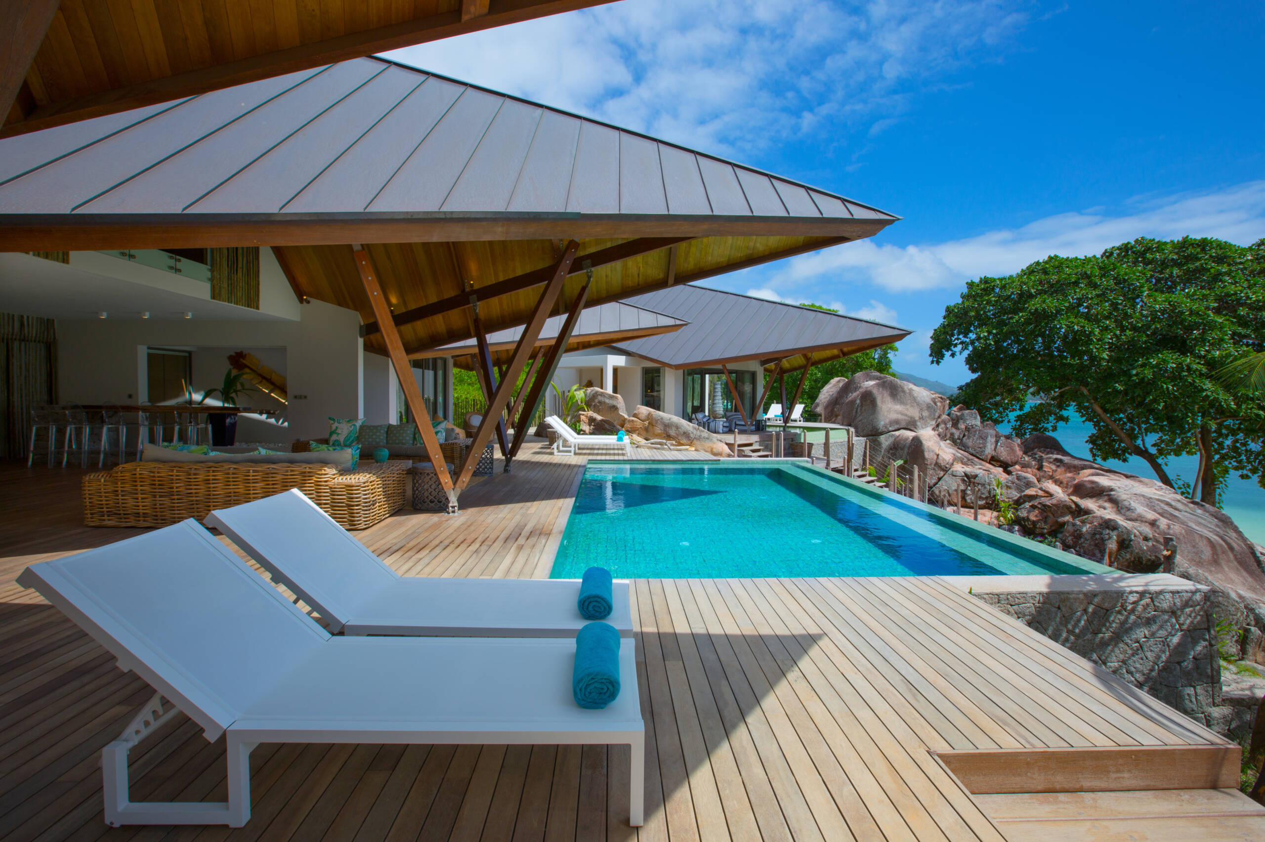 The main pool at Villa Deckenia, Praslin | Just Seychelles