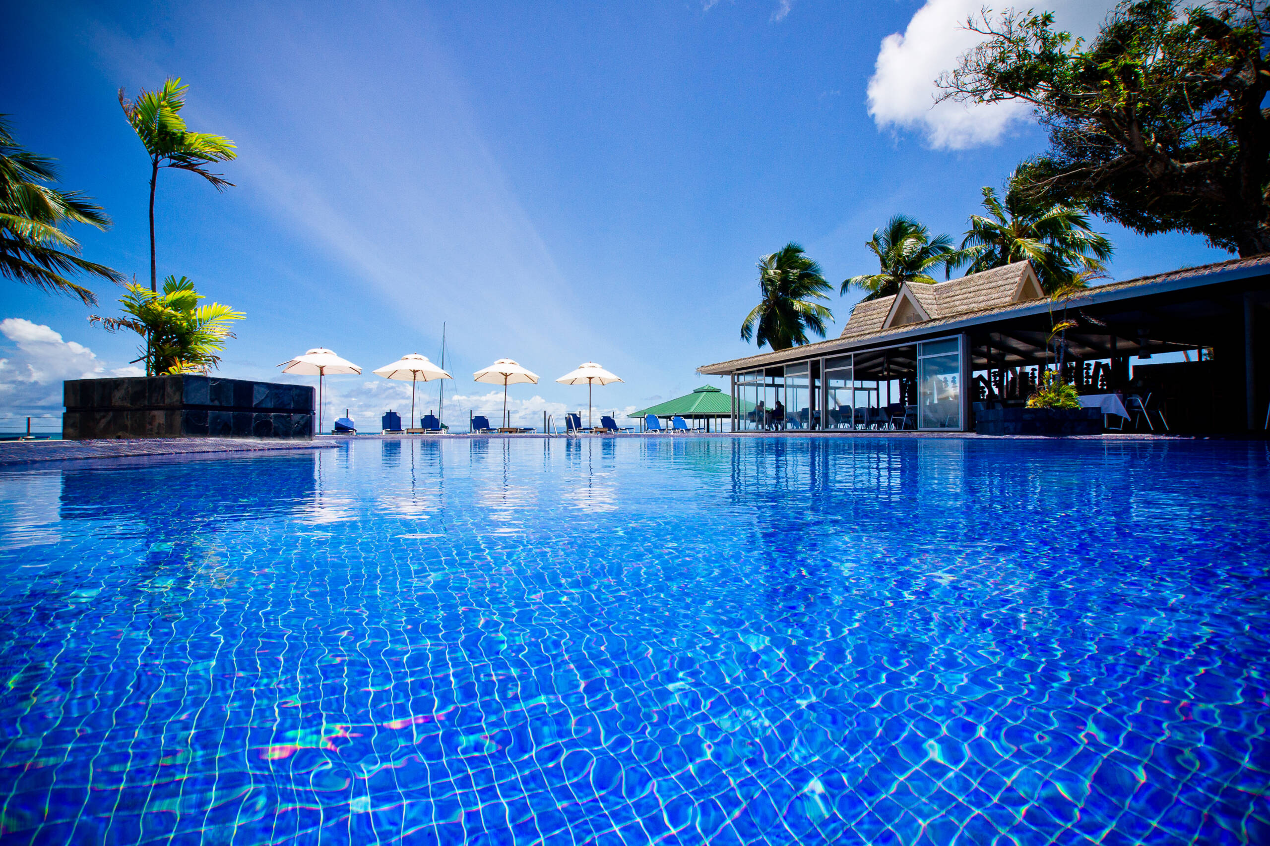 The pool at Coco de Mer Hotel and Black Parrot Suites, Praslin | Just Seychelles
