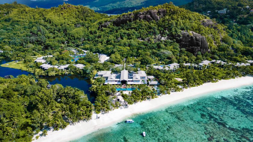 Aerial view of Kempinski Seychelles Resort Baie Lazare | Just Seychelles