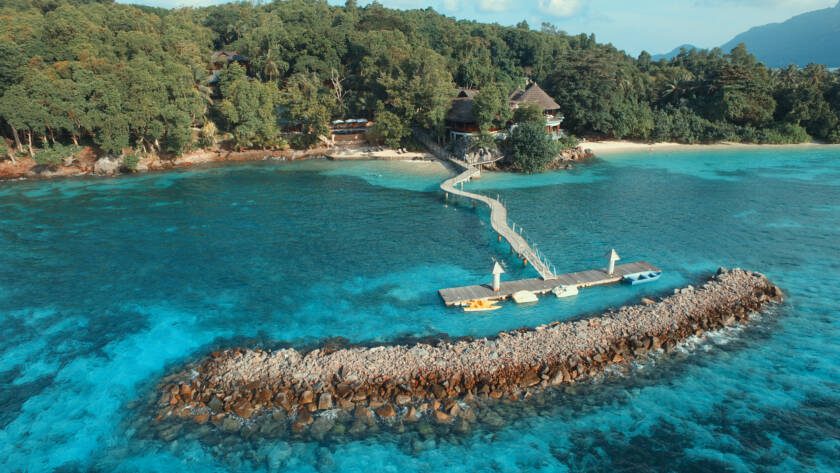 Aerial view of Cerf Island Resort | Just Seychelles