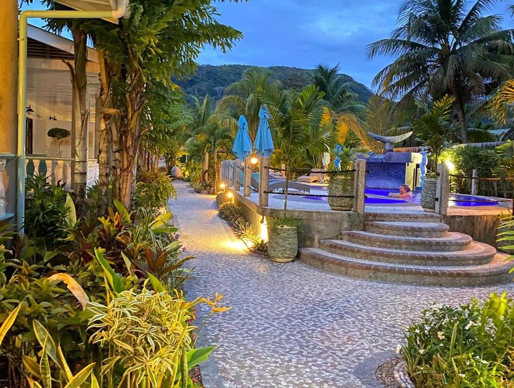 Pool Area at Cabanes des Anges, La Digue | Just Seychelles