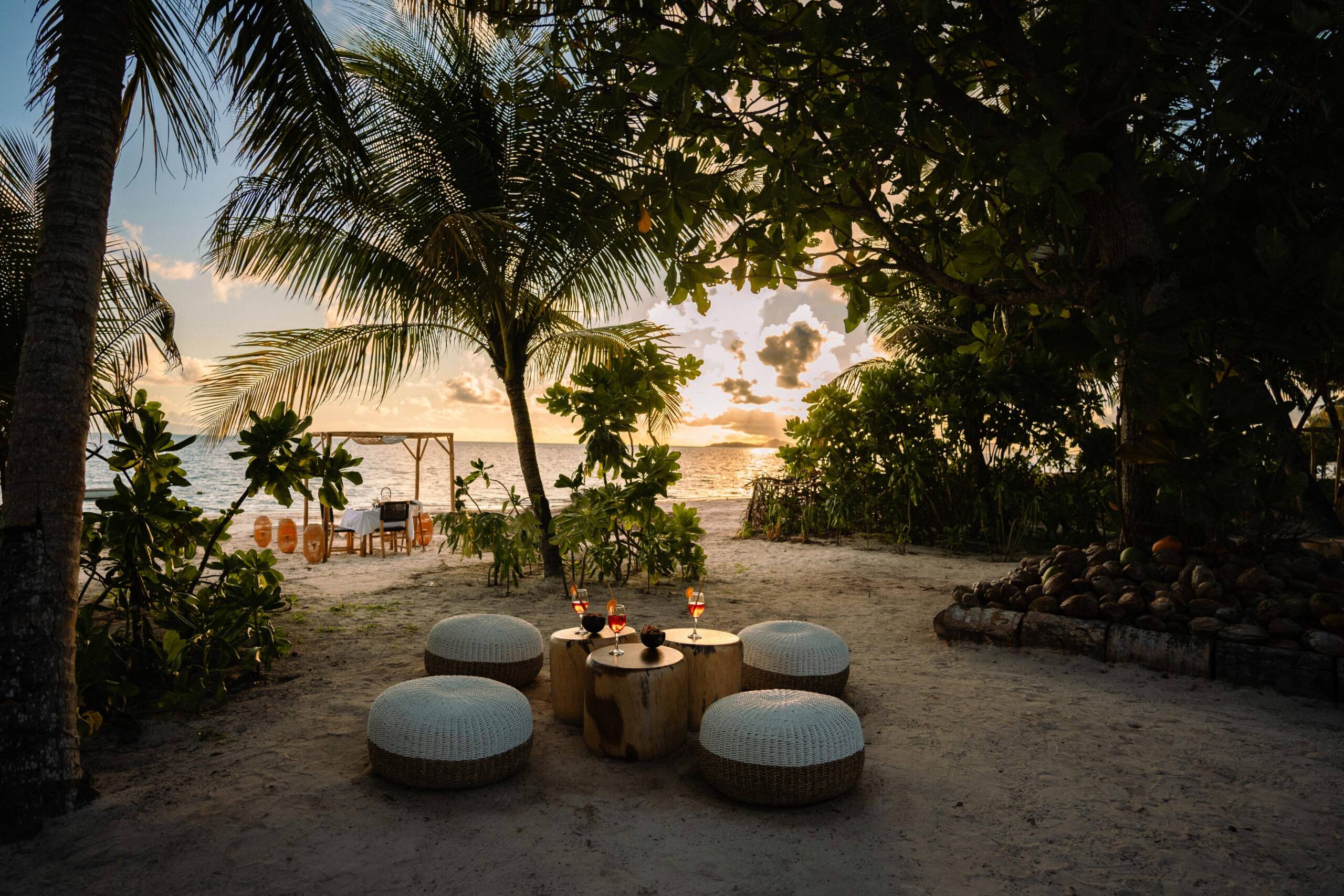 Sundowners at Indian Ocean Lodge, Praslin | Just Seychelles