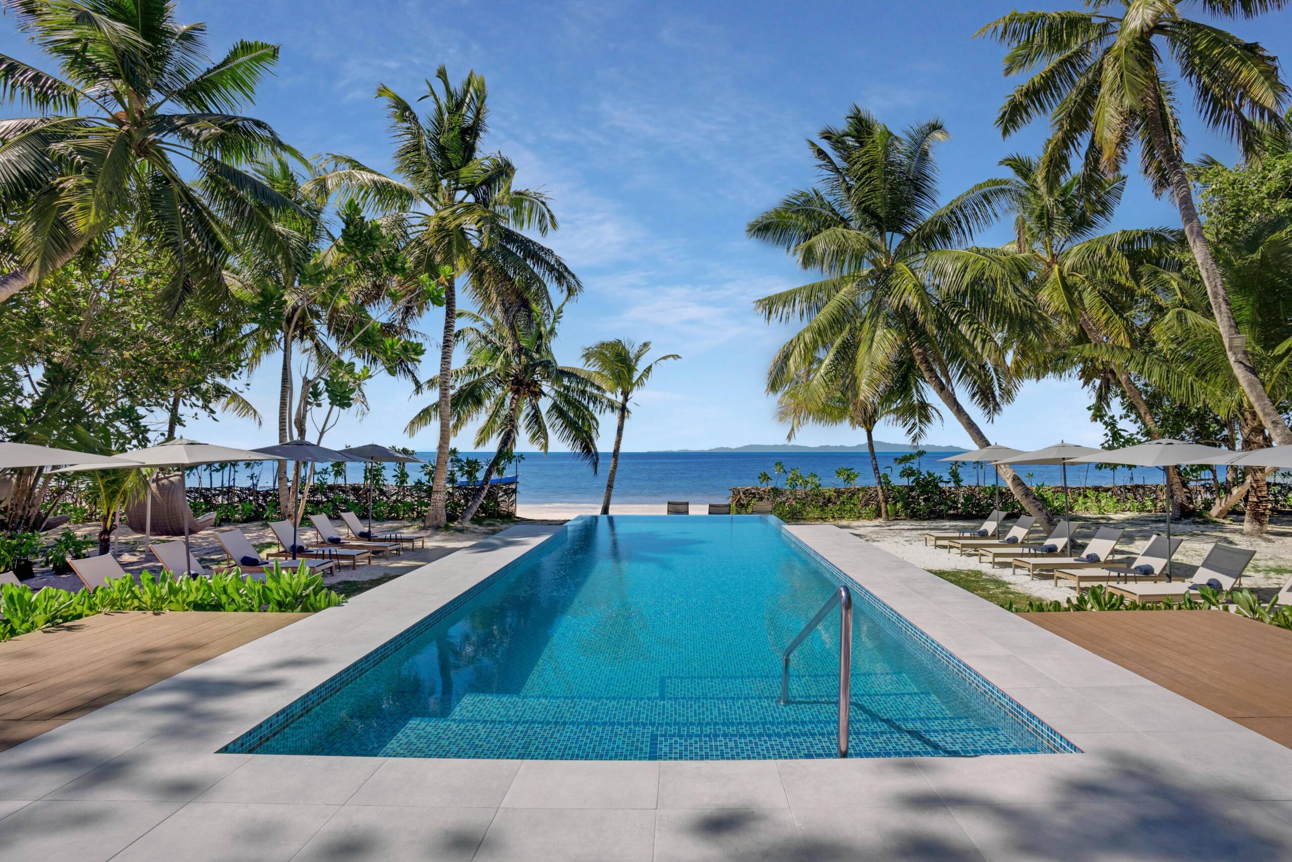 The main pool at Indian Ocean Lodge, Praslin | Just Seychelles