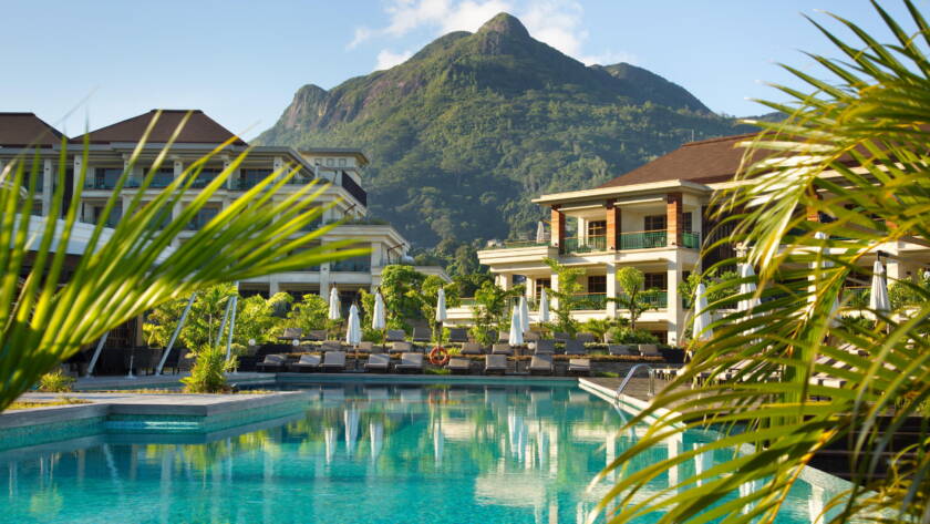 Pool view at Savoy Seychelles Resort Spa, Mahé | Just Seychelles