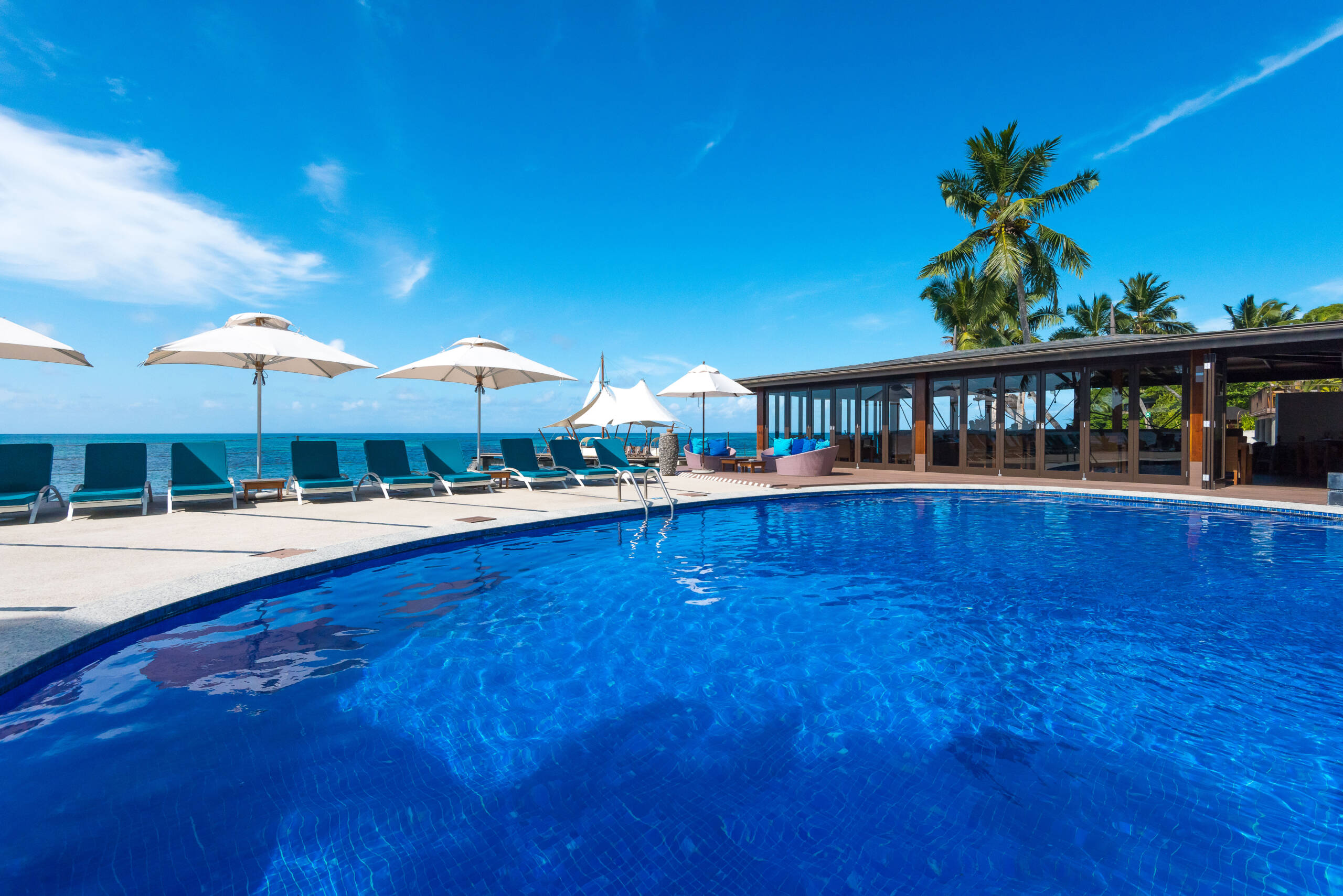The main pool at Coco de Mer Hotel & Black Parrot Suites, Praslin | Just Seychelles