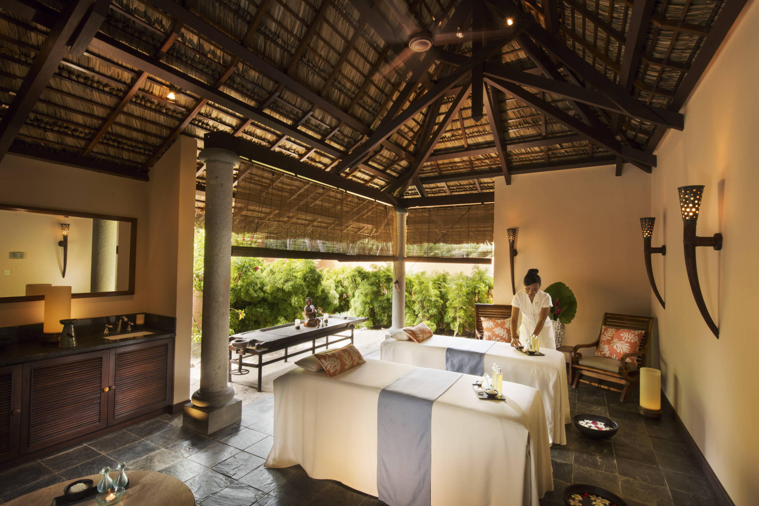 Double cabin in the spa, Constance Lemuria, Praslin | Just Seychelles