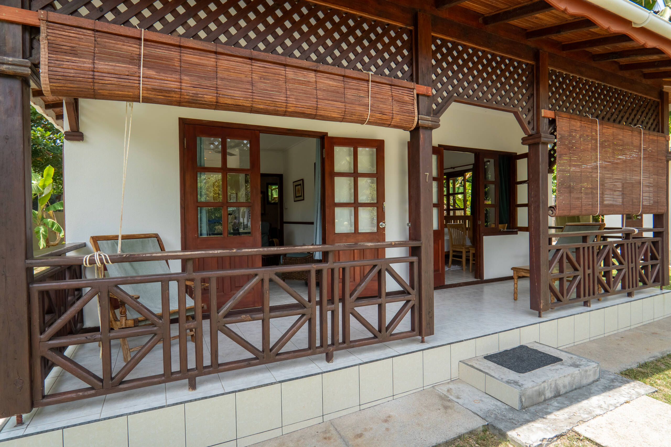 Veranda at Fleur de Lys, La Digue | Just Seychelles