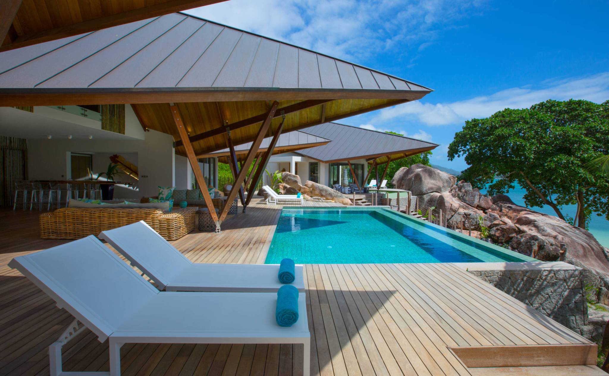 The main pool at Villa Deckenia, Praslin | Just Seychelles
