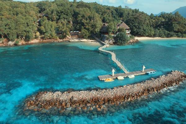 Aerial view of Cerf Island Resort | Just Seychelles
