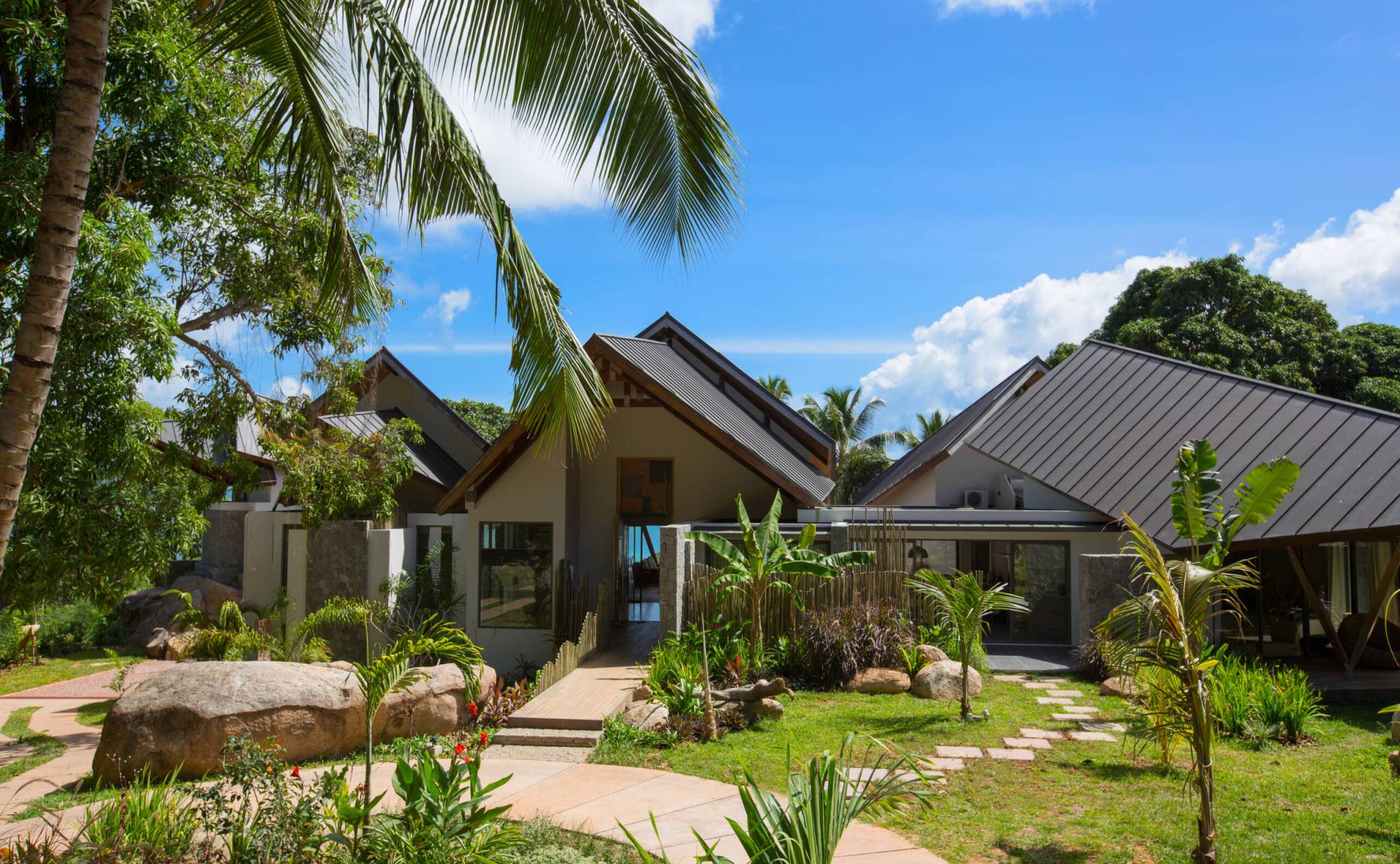 Villa exteriors at Villa Deckenia, Praslin | Just Seychelles