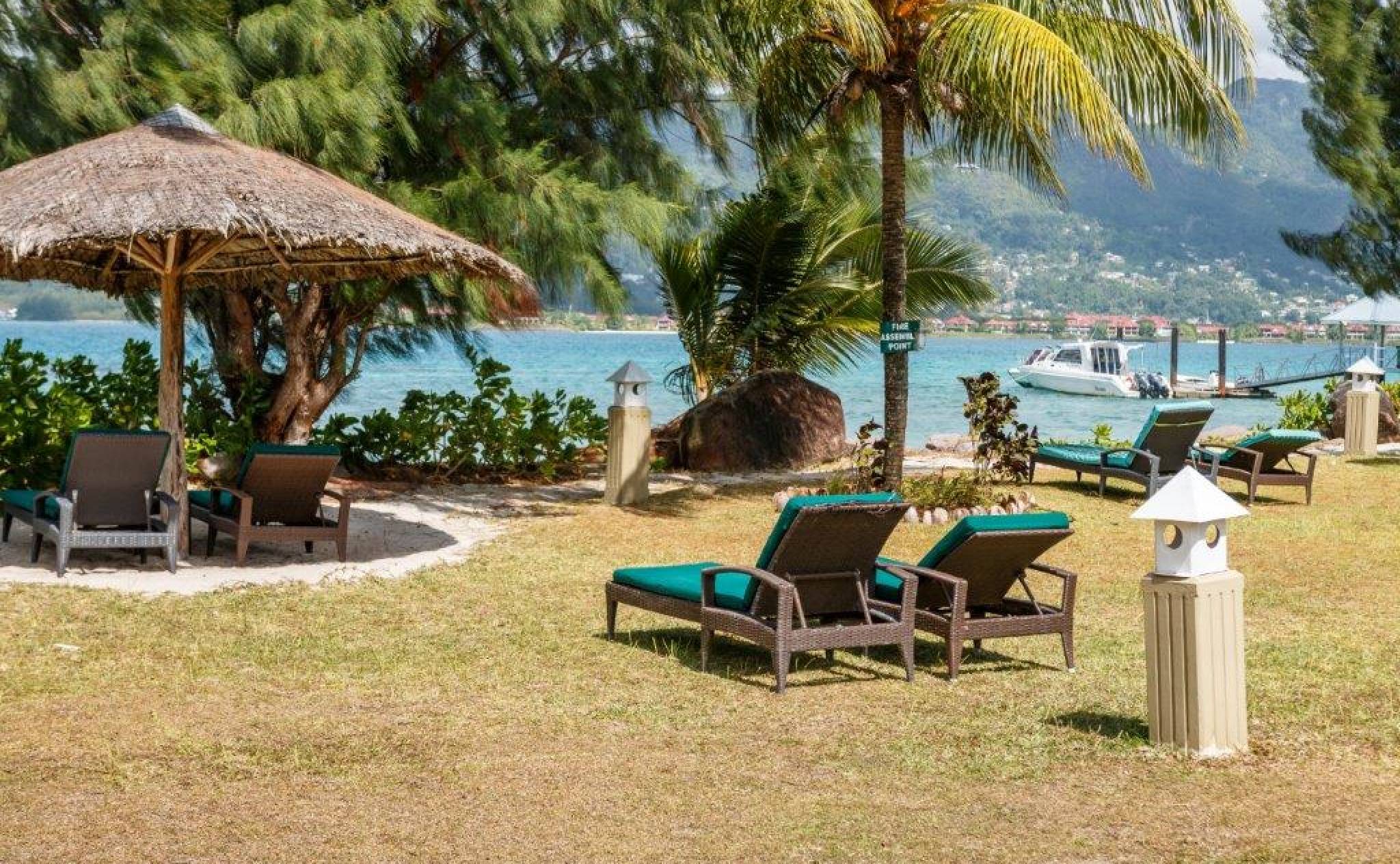 Sun Loungers in the Garden at L'Habitation | Just Seychelles
