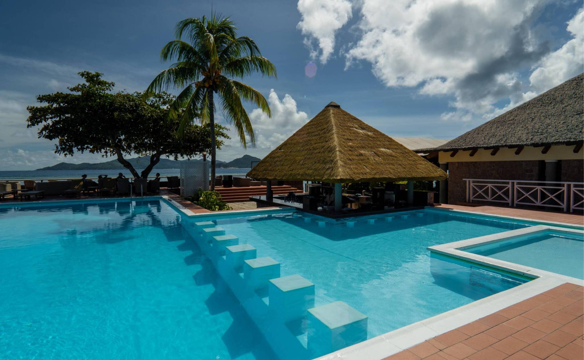 Pool bar at La Digue Island Lodge | Just Seychelles
