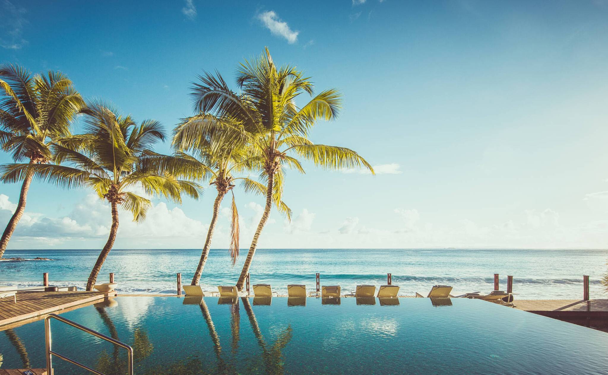 Pool and Ocean views at Carana Beach Hotel, Mahé | Just Seychelles