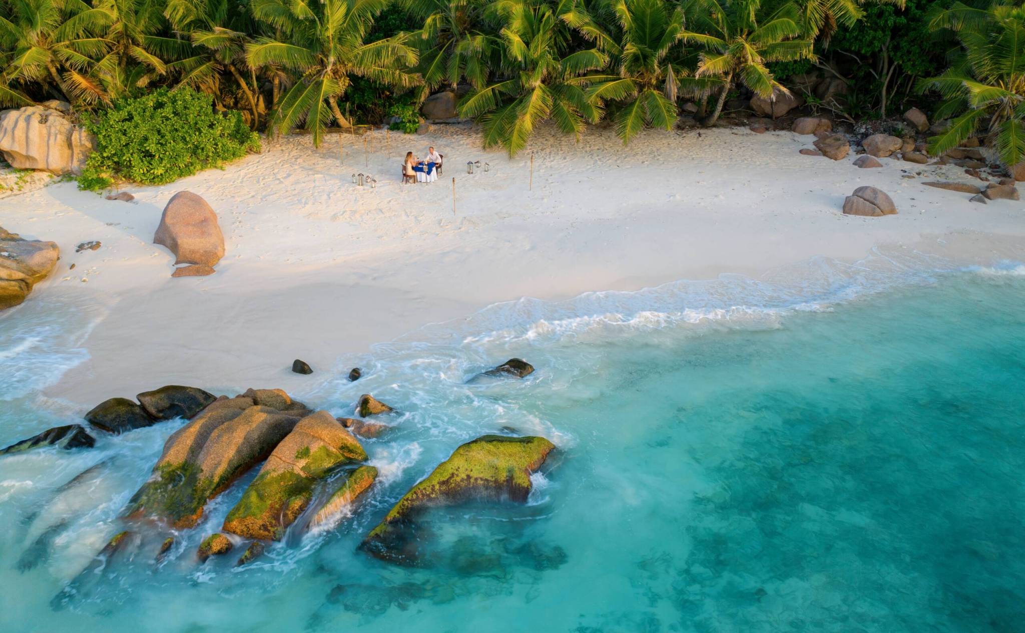 Private lunch on the beach at Cousine Private Island | Just Seychelles