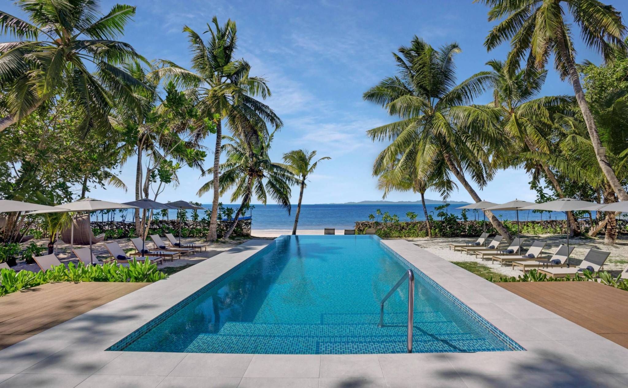 The main pool at Indian Ocean Lodge, Praslin | Just Seychelles