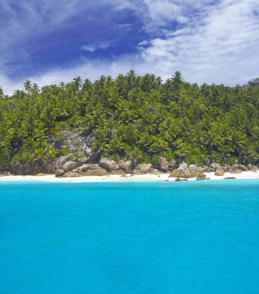 Beach view of Fregate Island | Just Seychelles
