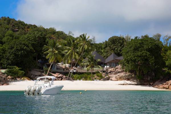 Beach view of Villa Deckenia, Praslin | Just Seychelles