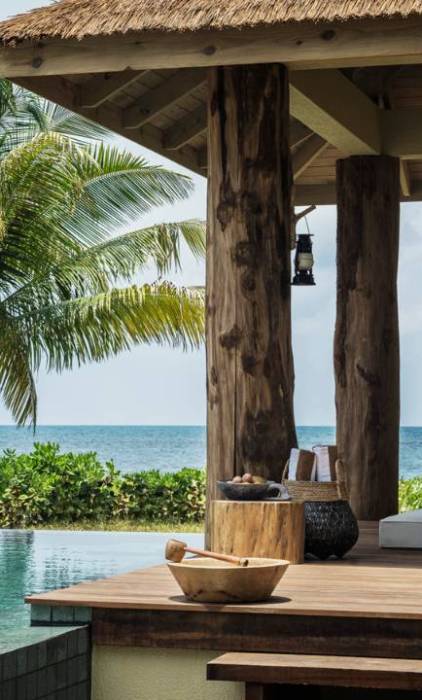 Pool cabana at Four Seasons Resort at Desroches Island | Just Seychelles